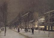 Hippolyte camille delpy Boulevard Barbes-Roche-chouart in de winter (san24) oil on canvas